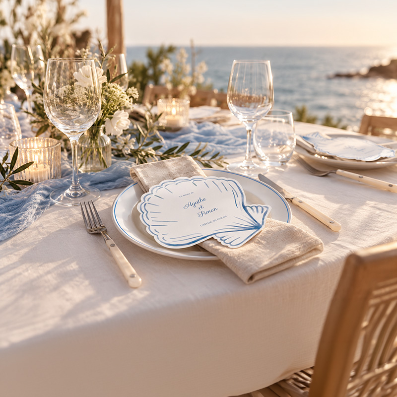 Table de mariage bord de mer